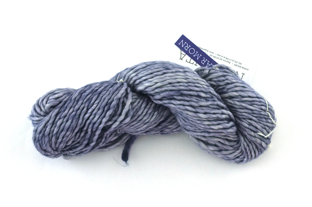 Malabrigo Noventa in color Polar Morn, Merino Wool Super Bulky Knitting Yarn, machine washable, pale gray with hint of blue, #009 - Red Beauty Textiles