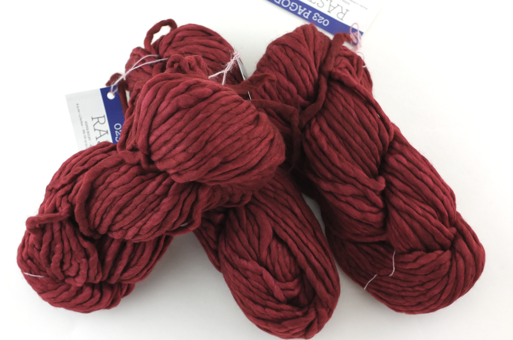 Malabrigo Rasta in color Pagoda, Merino Wool Super Bulky Knitting Yarn, dark red, #023 - Red Beauty Textiles