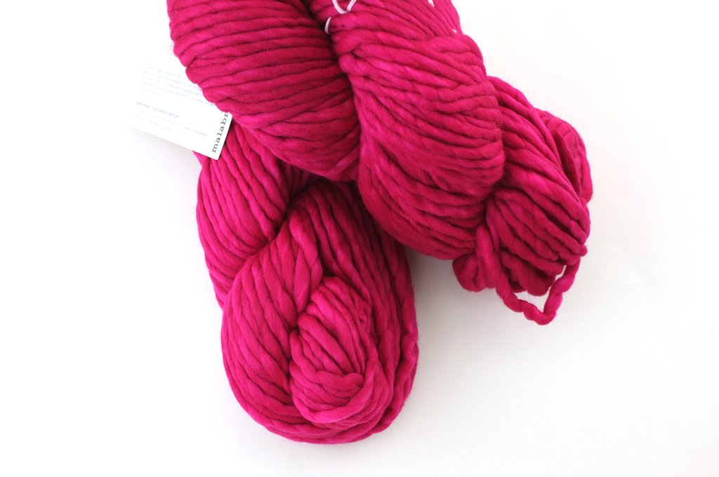 Malabrigo Rasta in color Fucsia, Merino Wool Super Bulky Knitting Yarn, intense fuchsia pink, #093 - Red Beauty Textiles