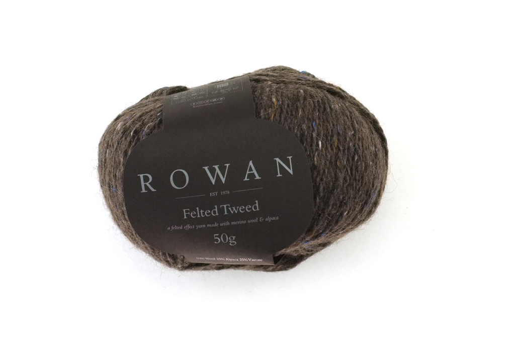 Rowan Felted Tweed Phantom 153, deepest tweed brown, merino, alpaca, viscose knitting yarn - Red Beauty Textiles