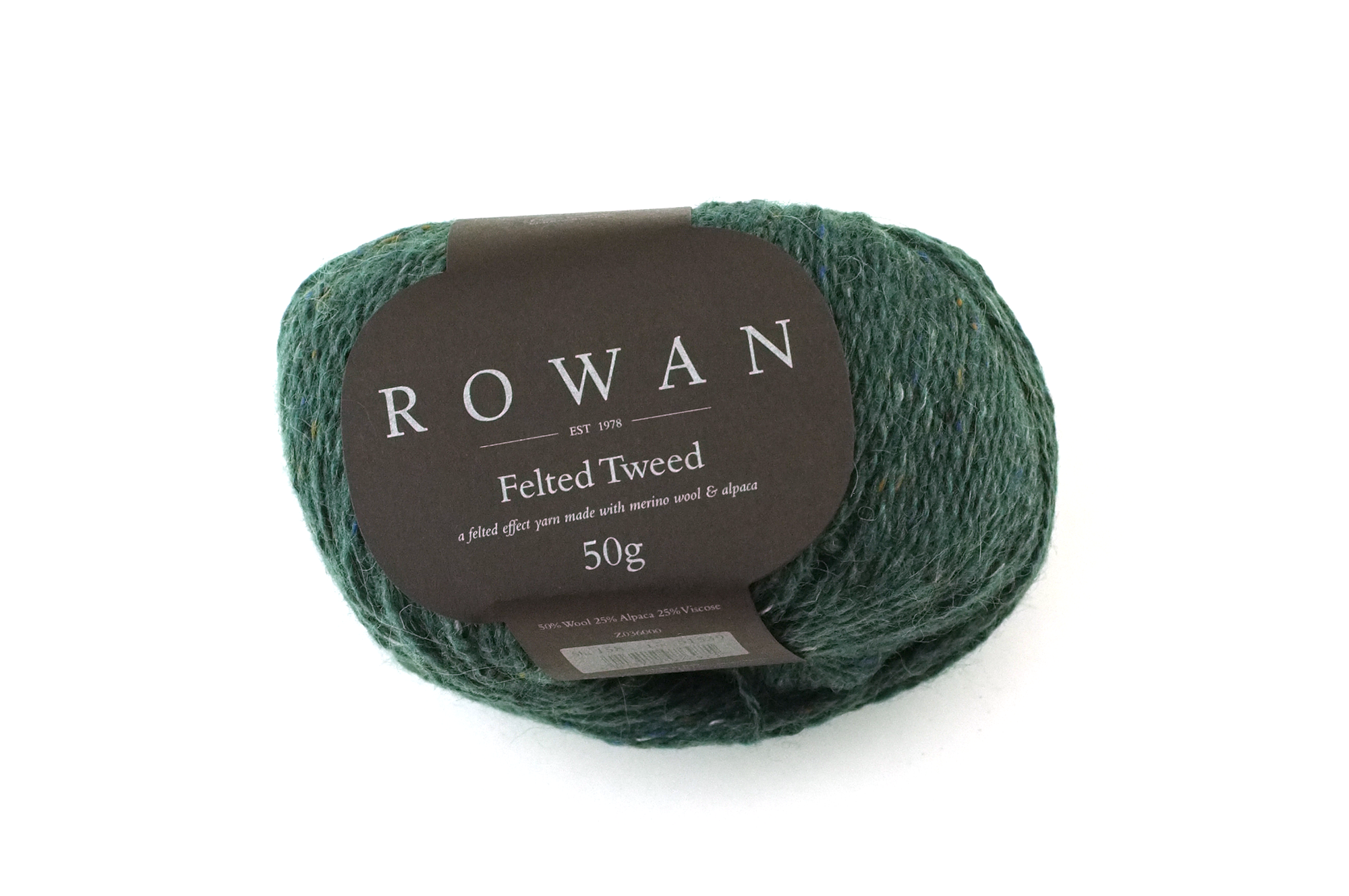 Rowan Felted Tweed Pine 158, deep pine needle green, merino, alpaca, viscose knitting yarn by Red Beauty Textiles