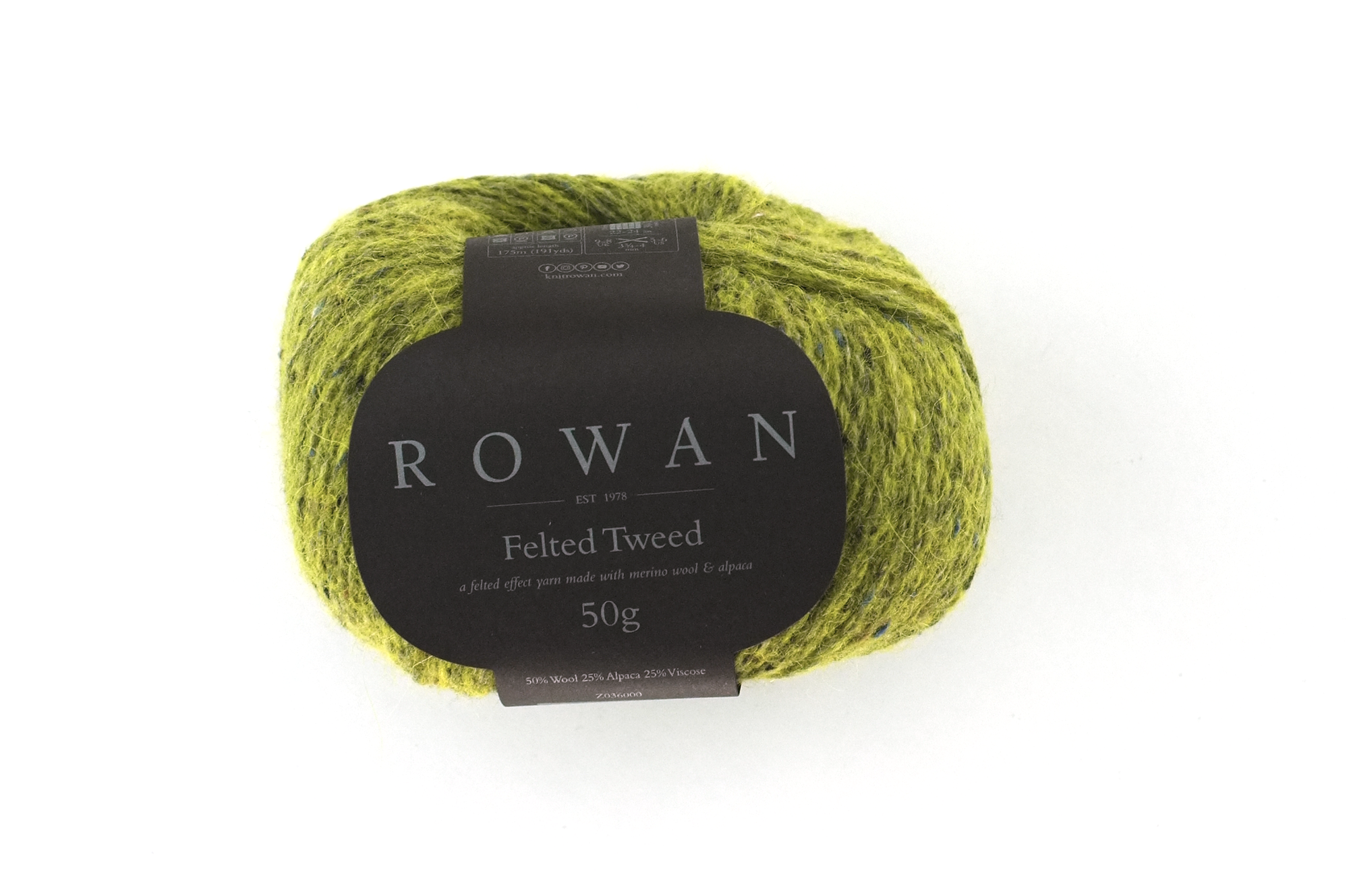 Rowan Felted Tweed Avocado 161, light avocado green, merino, alpaca, viscose knitting yarn by Red Beauty Textiles