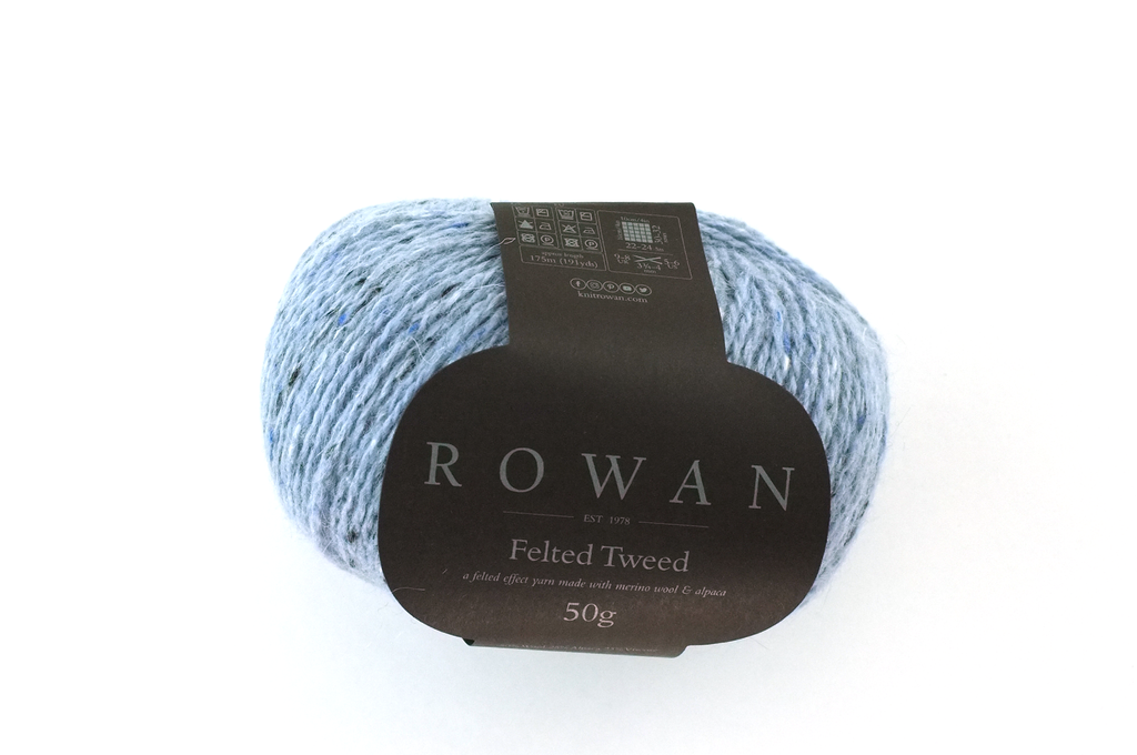 Rowan Felted Tweed Scree 165, palest ice blue, merino, alpaca, viscose knitting yarn by Red Beauty Textiles