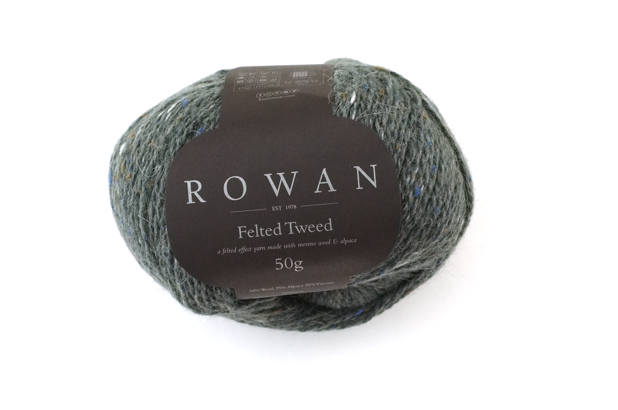 Rowan Felted Tweed Ancient 172, dark gray, merino, alpaca, viscose knitting yarn by Red Beauty Textiles