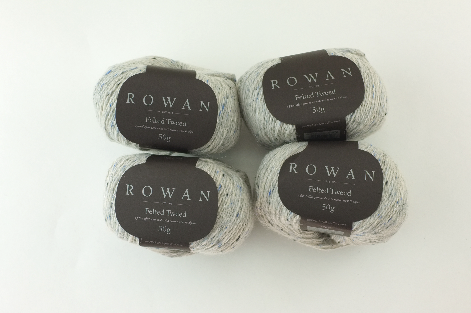 Rowan Felted Tweed Clay 177, light tweedy warmer gray, merino, alpaca, viscose knitting yarn by Red Beauty Textiles