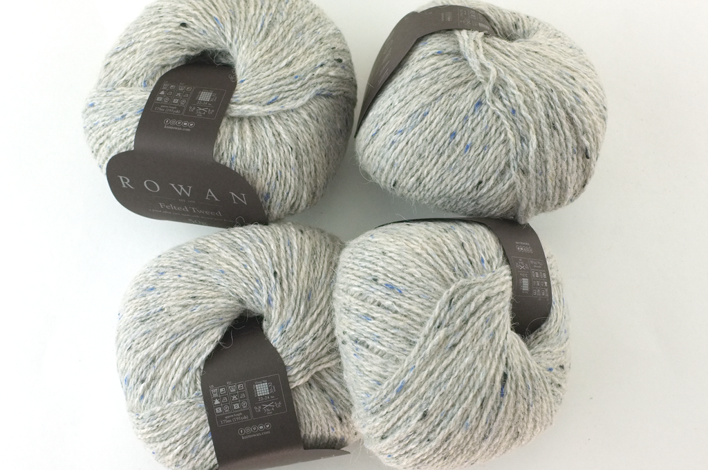 Rowan Felted Tweed Clay 177, light tweedy warmer gray, merino, alpaca, viscose knitting yarn