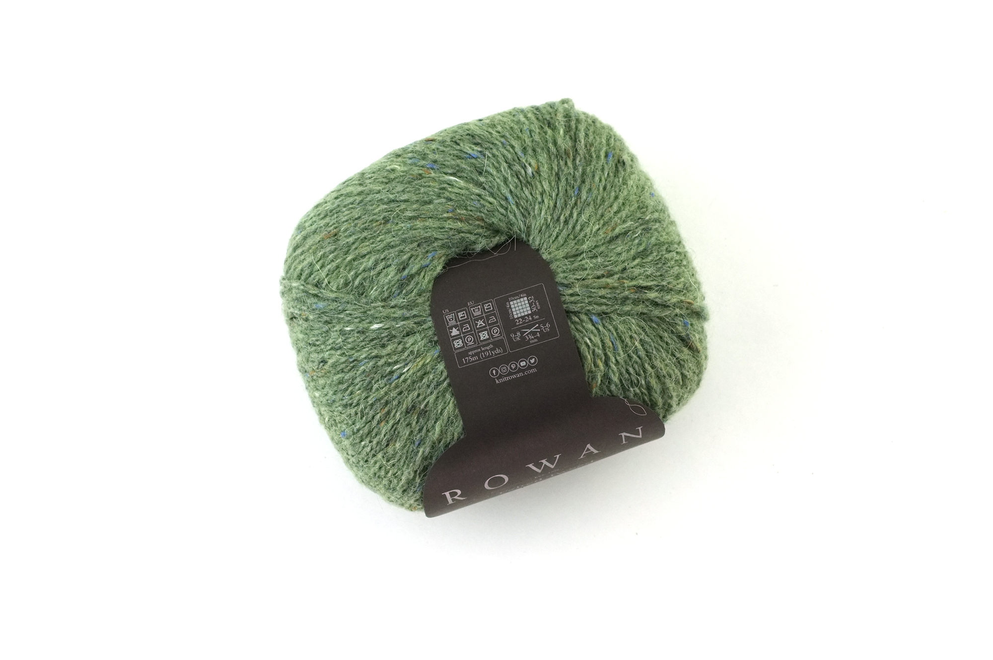 Rowan Felted Tweed Celadon 184, medium celadon green, merino, alpaca, viscose knitting yarn by Red Beauty Textiles