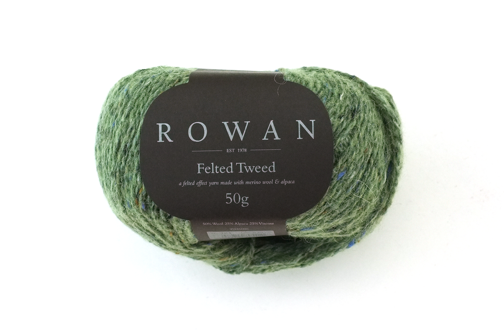 Rowan Felted Tweed Celadon 184, medium celadon green, merino, alpaca, viscose knitting yarn by Red Beauty Textiles