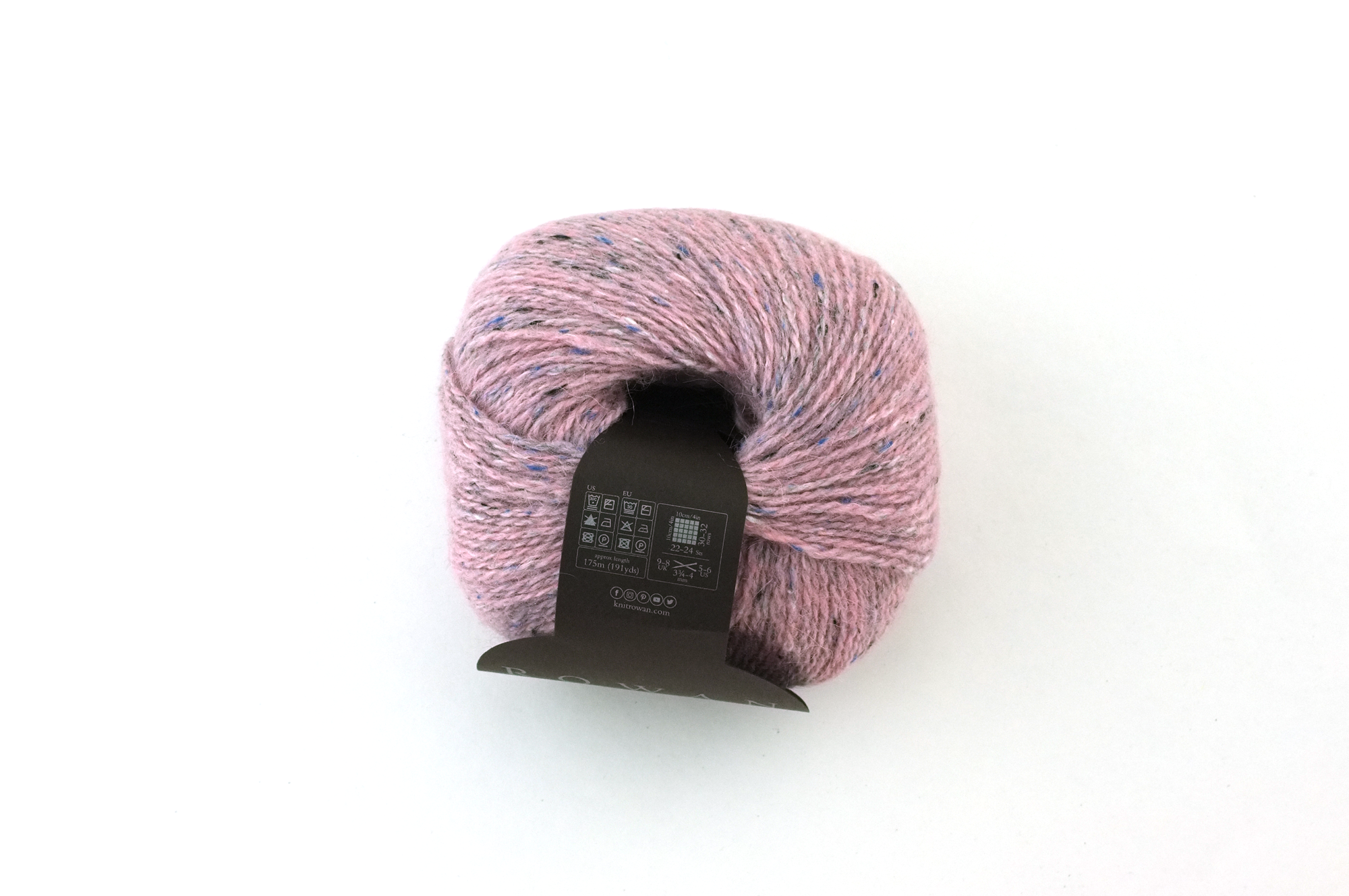 Rowan Felted Tweed Frozen 185, delicate baby pink, merino, alpaca, viscose knitting yarn by Red Beauty Textiles