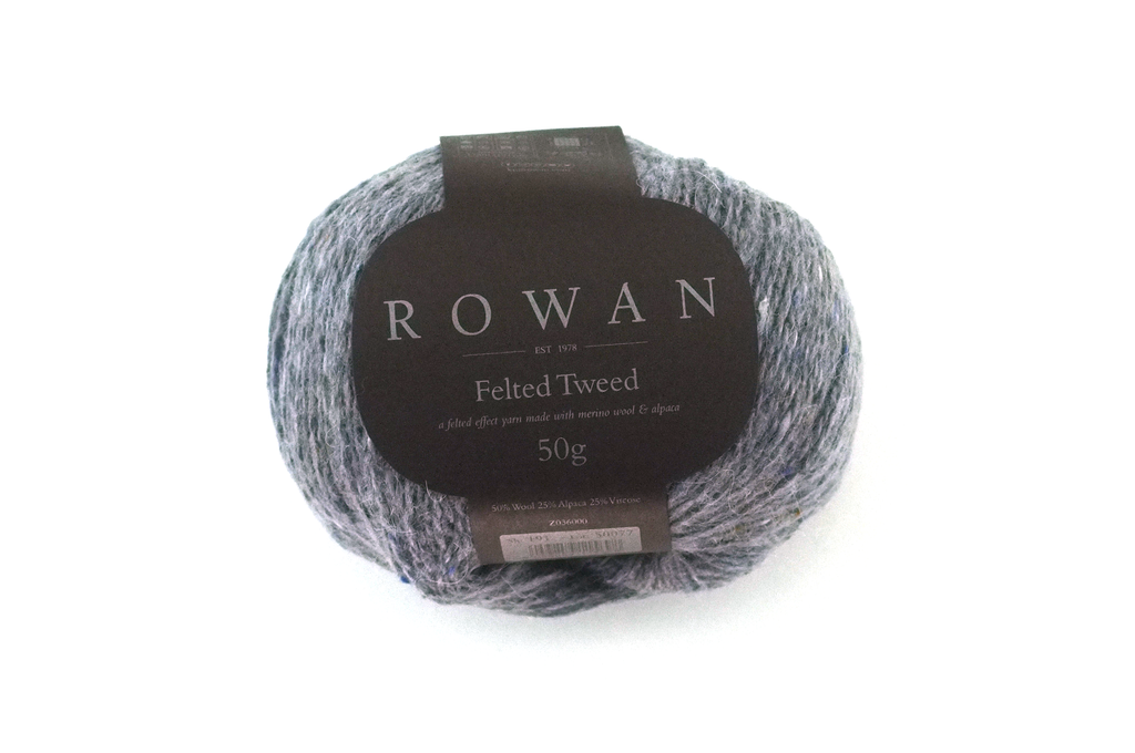 Rowan Felted Tweed DK weight, col Granite 191, merino, alpaca, viscose knitting yarn in grays and blues
