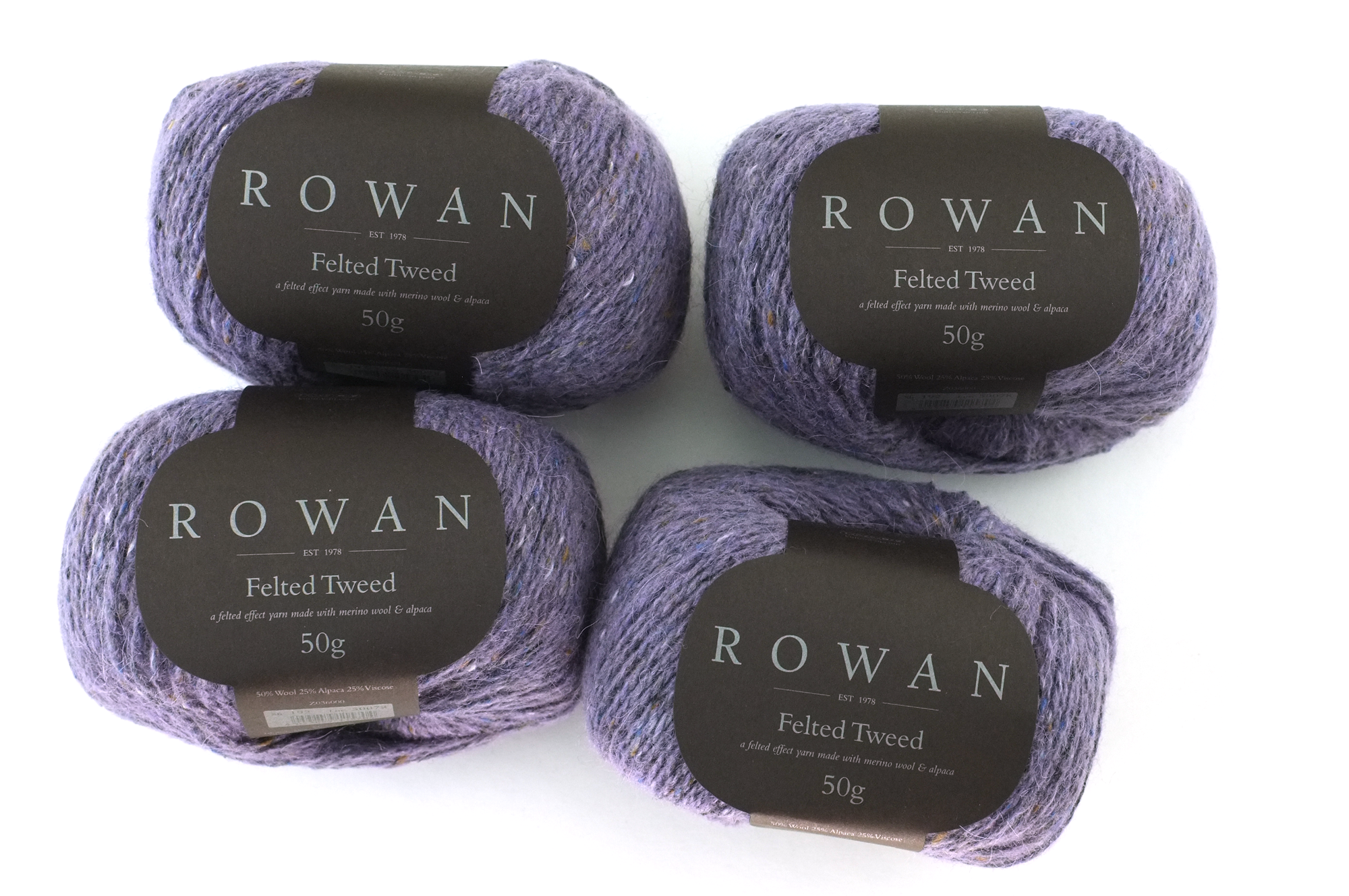 Rowan Felted Tweed Amethyst 192, true medium purple, merino, alpaca, viscose knitting yarn by Red Beauty Textiles