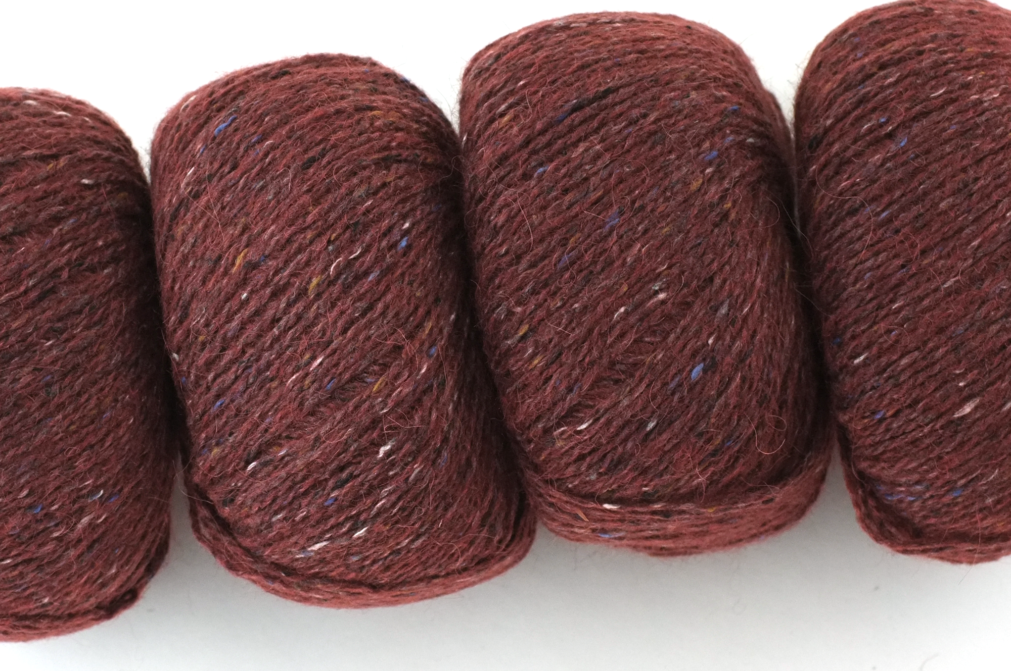 Rowan Felted Tweed Barn Red 196, deep brick red tweed, merino, alpaca, viscose knitting yarn by Red Beauty Textiles