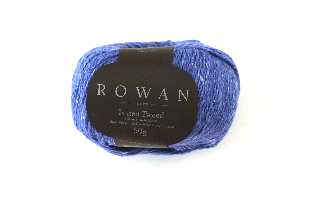 Rowan Felted Tweed Iris 201 bright periwinkle tweed, merino, alpaca, viscose knitting yarn