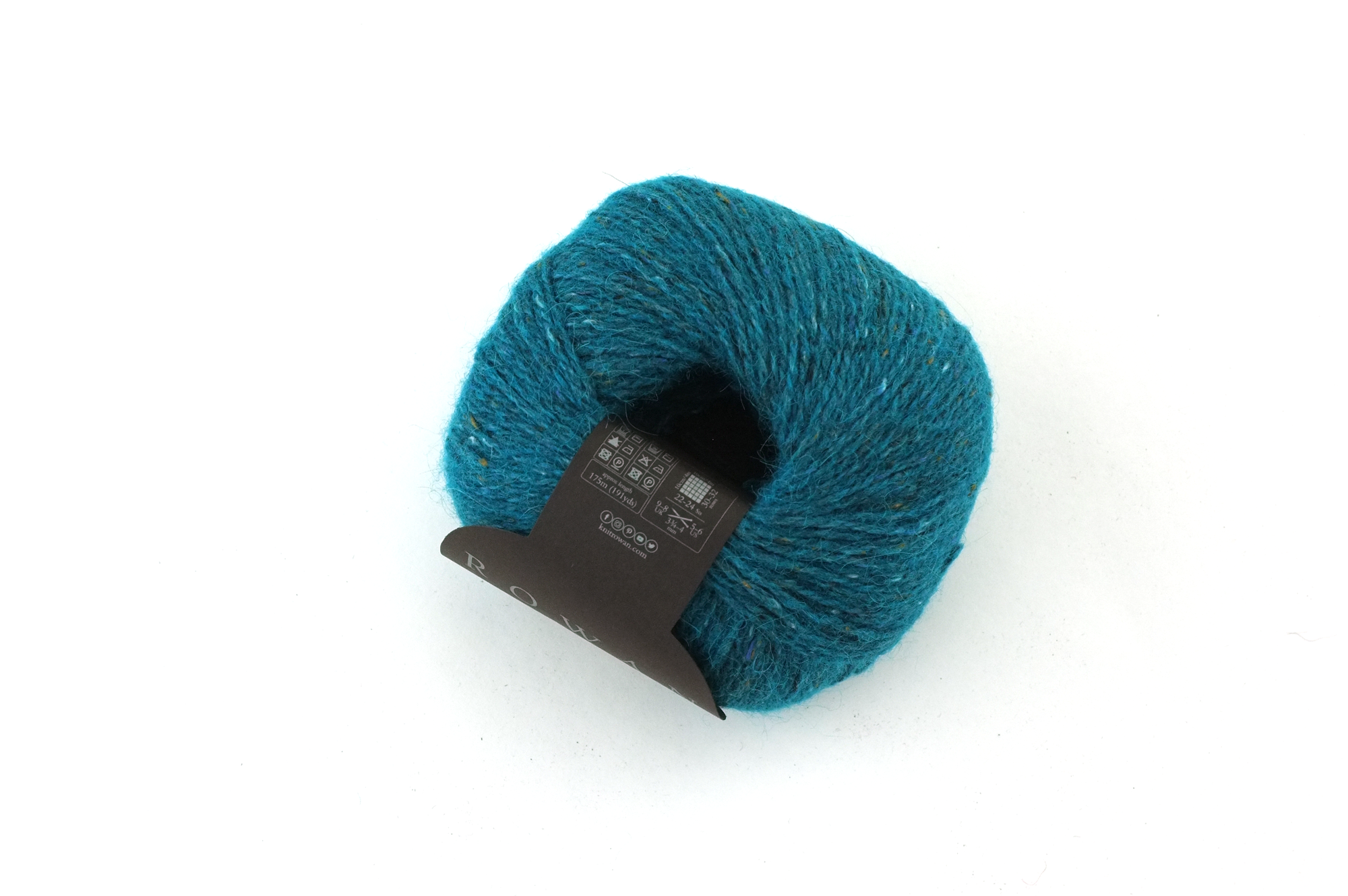 Rowan Felted Tweed Turquoise 202, deepest teal turquoise, merino, alpaca, viscose knitting yarn by Red Beauty Textiles