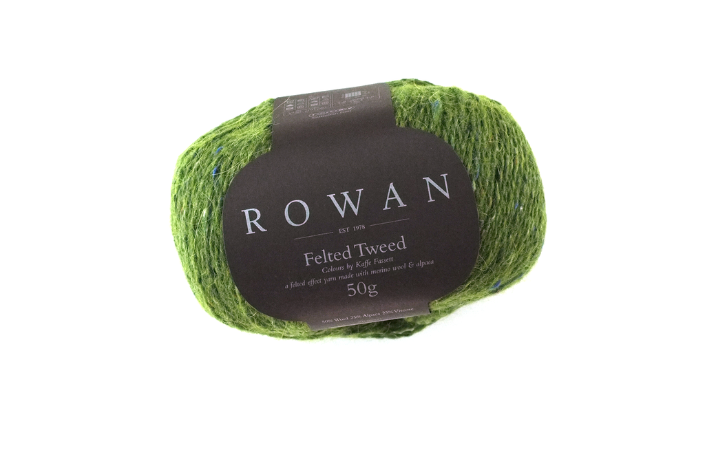 Rowan Felted Tweed Lotus Leaf 205, medium shade leafy green tweed by Red Beauty Textiles