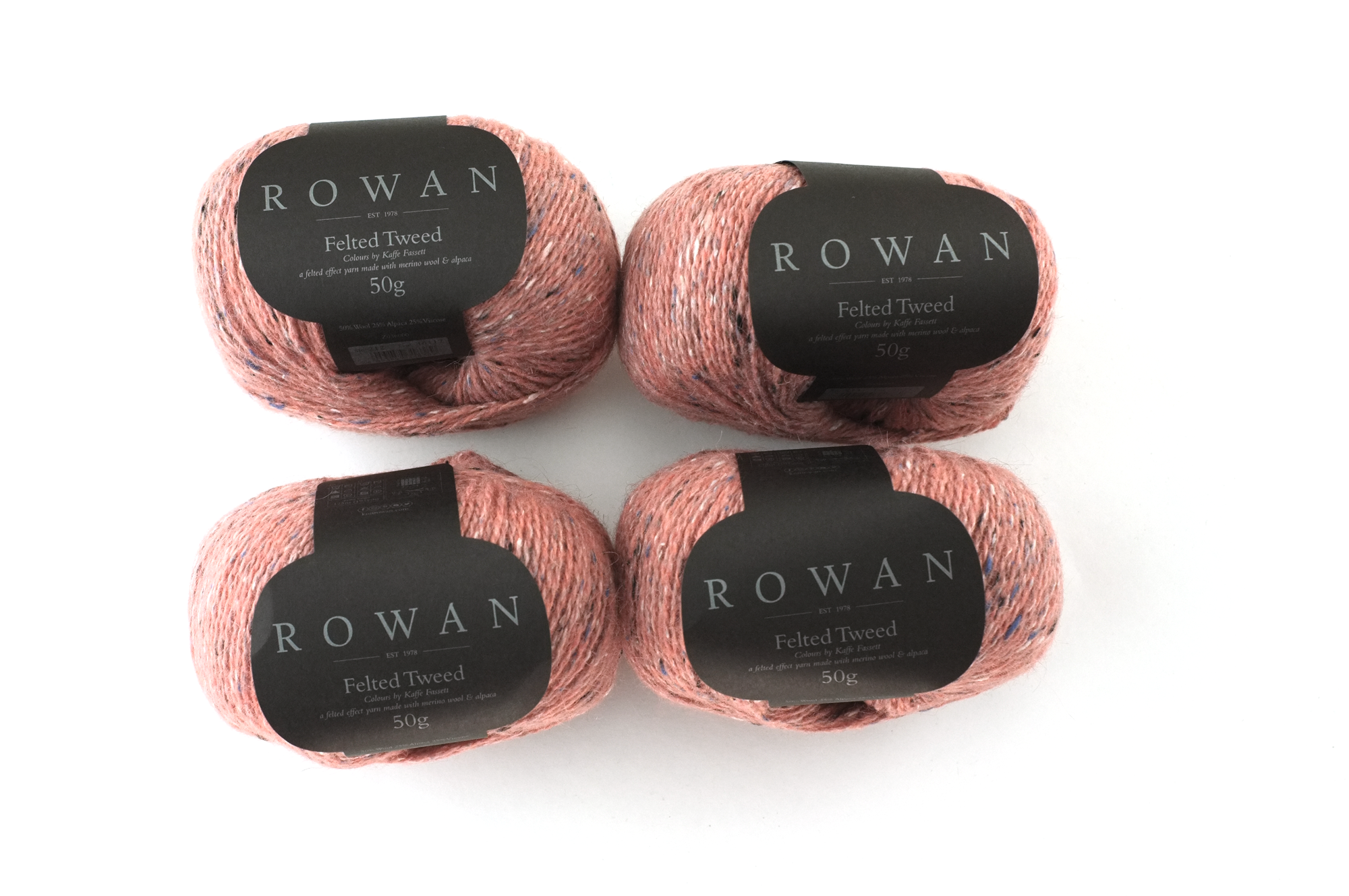 Rowan Felted Tweed Peach 212, medium peach shade, merino, alpaca, viscose knitting yarn by Red Beauty Textiles