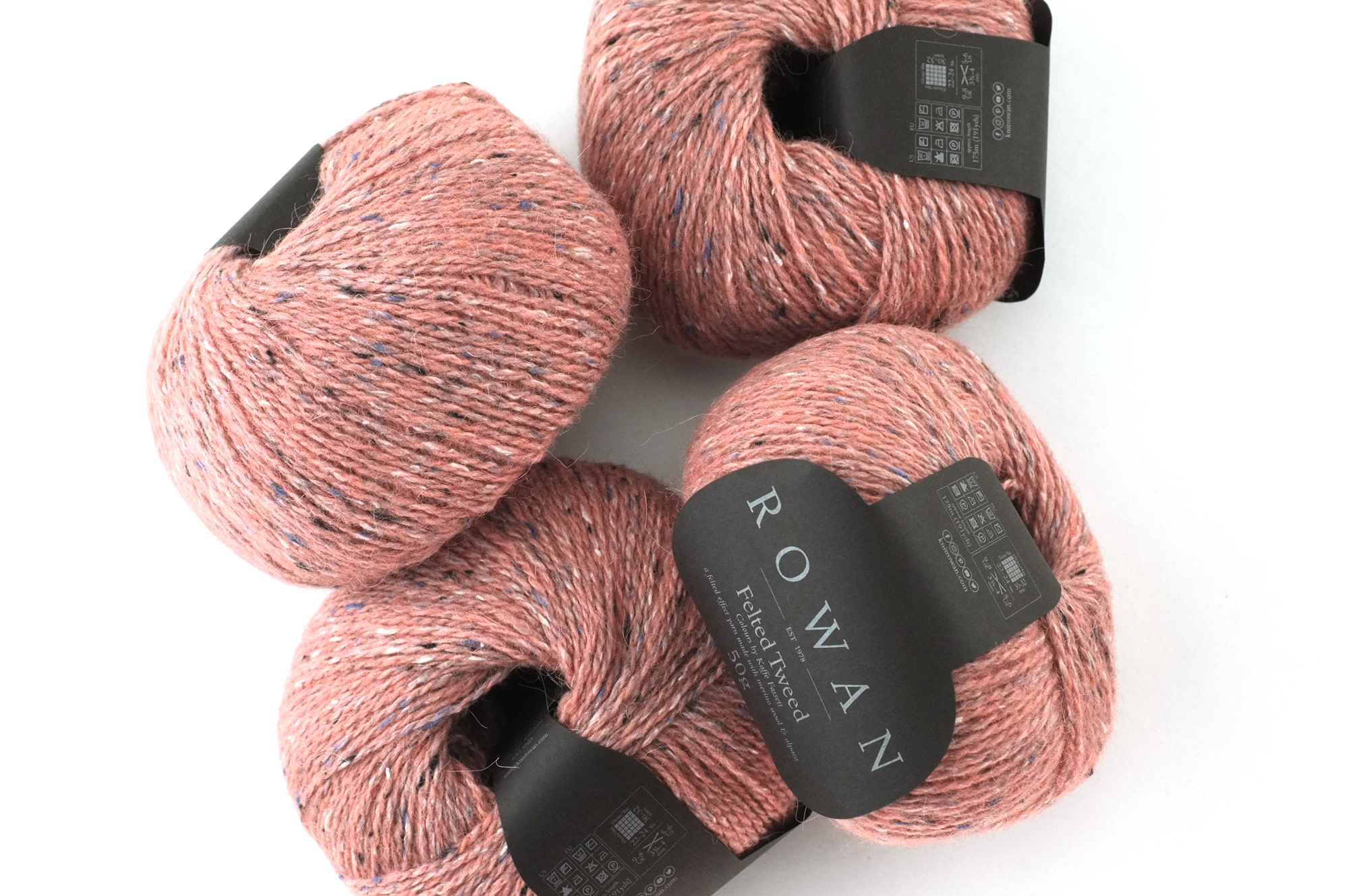 Rowan Felted Tweed Peach 212, medium peach shade, merino, alpaca, viscose knitting yarn by Red Beauty Textiles