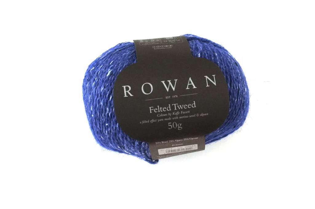 Rowan Felted Tweed Ultramarine 214, a deepsea ocean blue, merino, alpaca, viscose knitting yarn