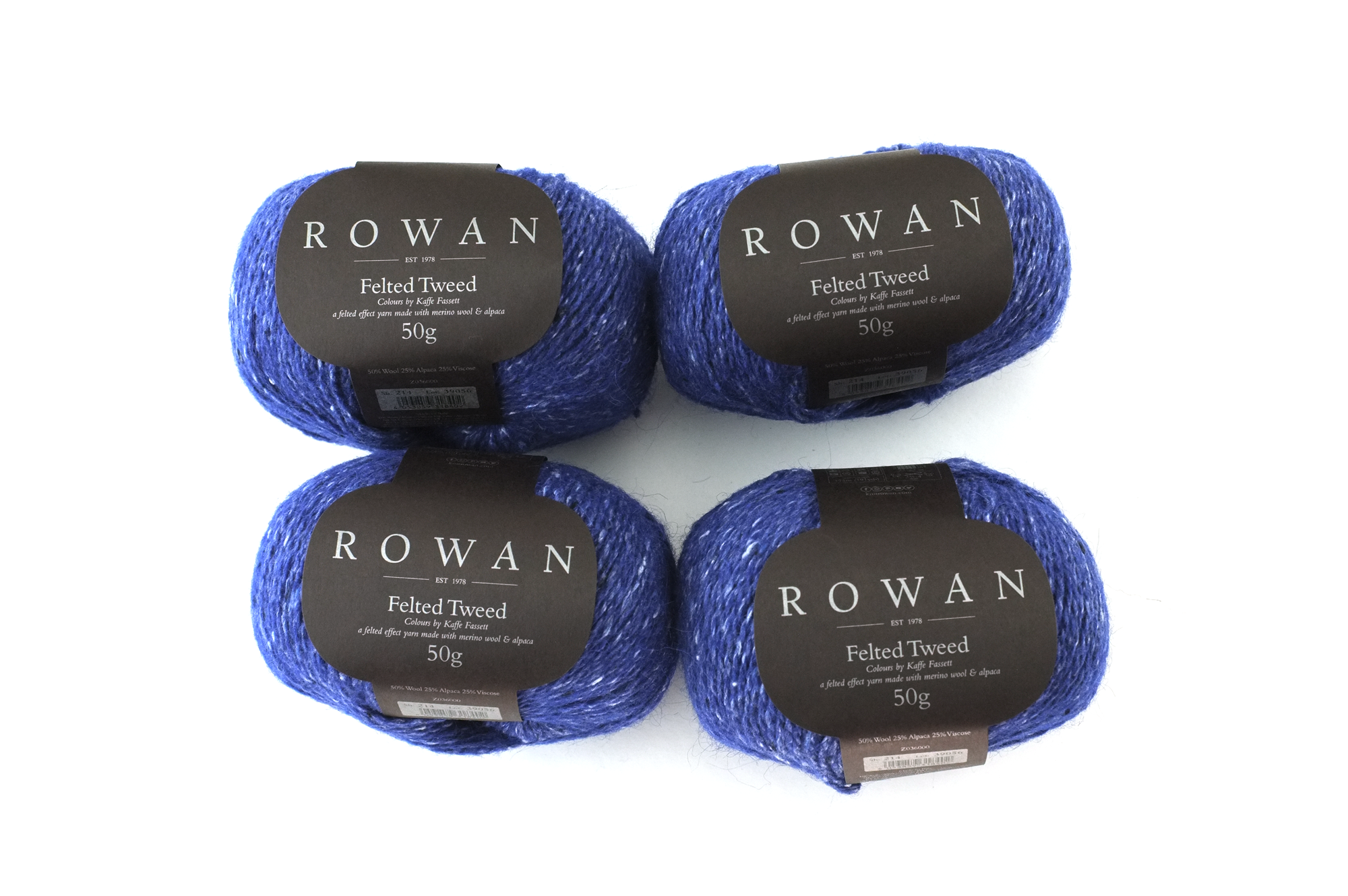 Rowan Felted Tweed Ultramarine 214, a deepsea ocean blue, merino, alpaca, viscose knitting yarn by Red Beauty Textiles