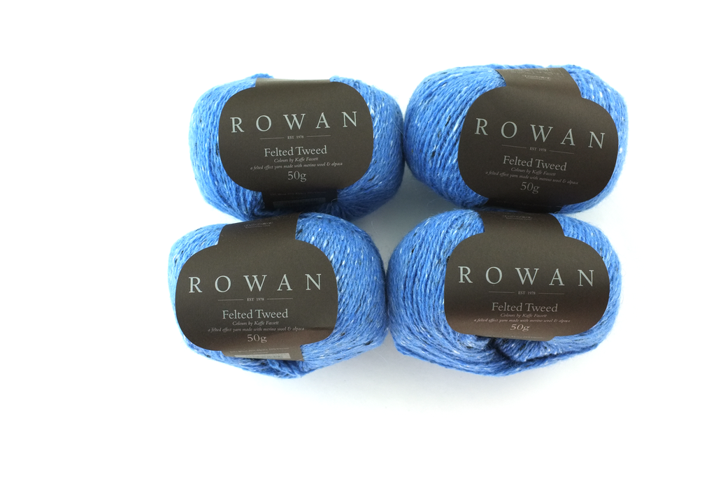 Rowan Felted Tweed Ceil 215, intense sky blue, merino, alpaca, viscose knitting yarn - Red Beauty Textiles