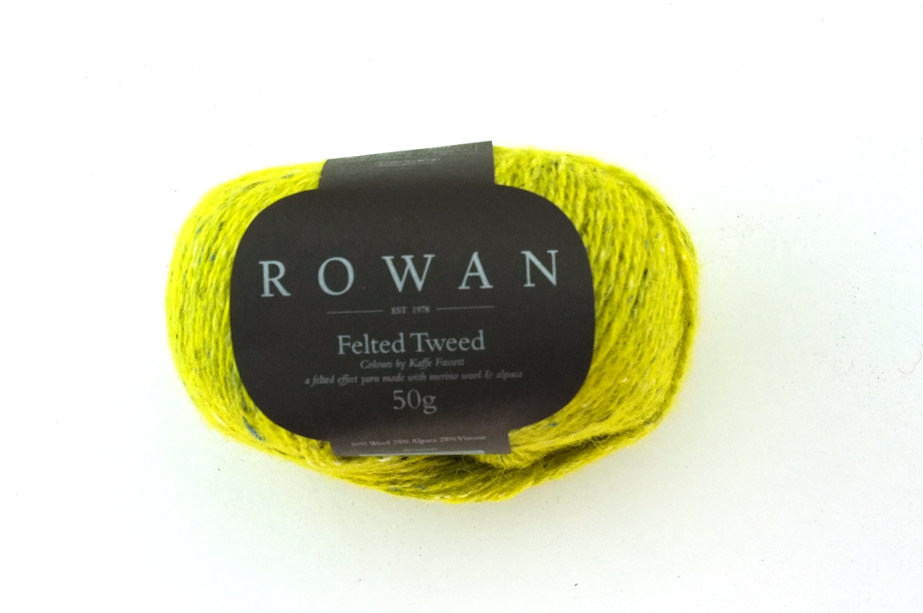 Rowan Felted Tweed Sulphur 220, medium yellow, merino, alpaca, viscose knitting yarn - Red Beauty Textiles