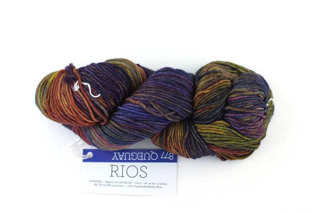 Malabrigo Rios yarn, color Queguay, purple, wheat, magenta, #877 - Red Beauty Textiles