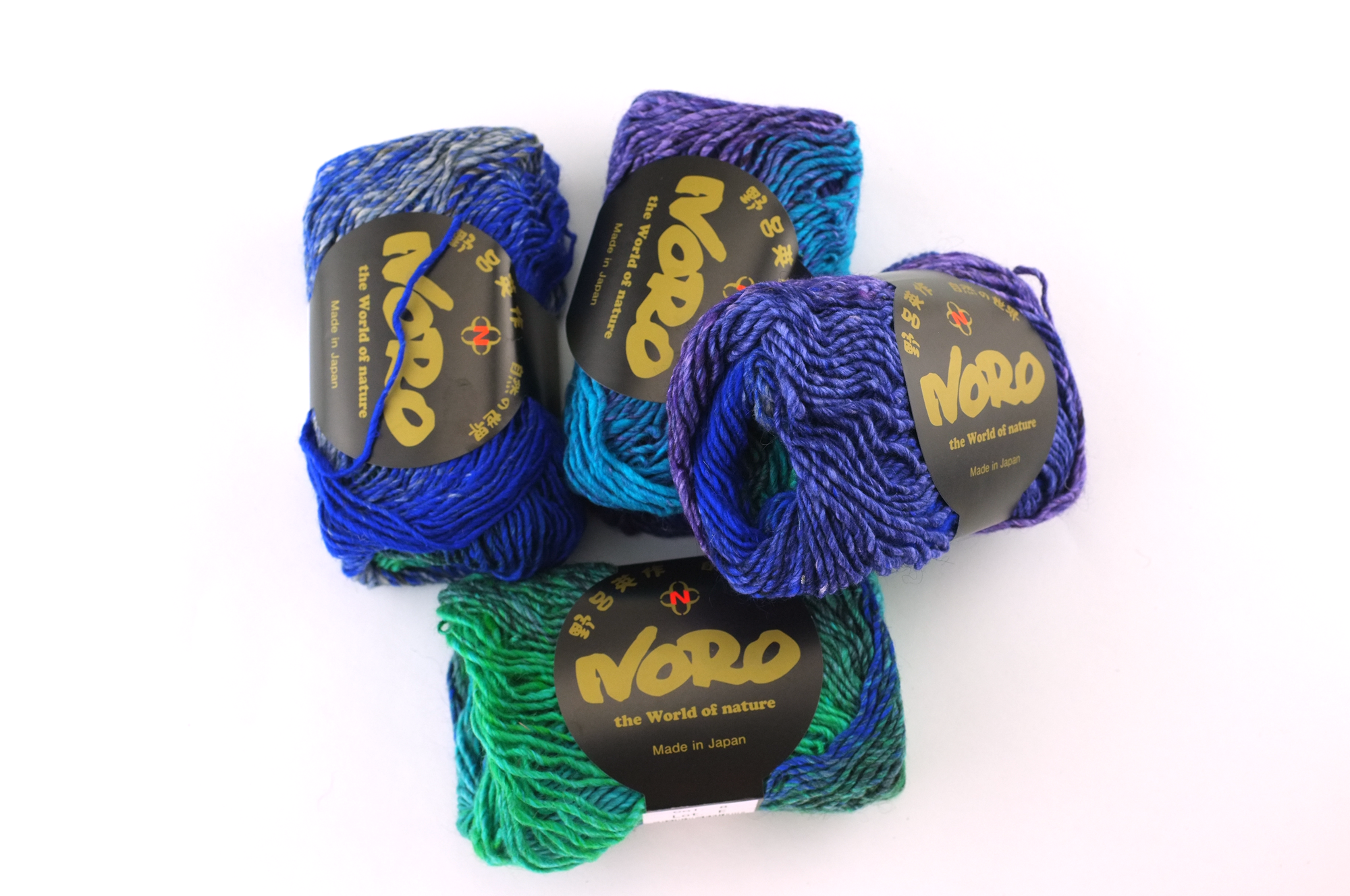 Noro Kureyon Color 40, Worsted Weight 100% Wool Knitting Yarn, deep blues, purple by Red Beauty Textiles