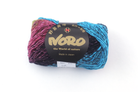 Noro Silk Garden Color 211, Silk Mohair Wool Aran Weight Knitting Yarn, magenta, teal, olive, black by Red Beauty Textiles