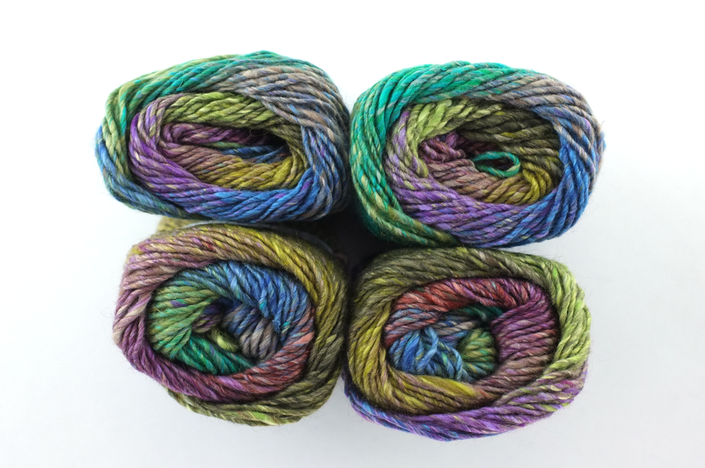 Noro Silk Garden Color 213, Silk Mohair Wool Aran Weight Knitting Yarn, green, purple, olive