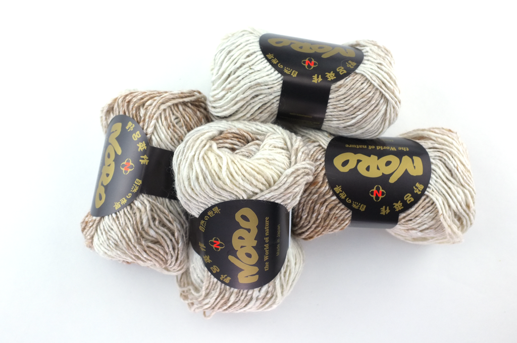 Noro Silk Garden Color 269, Silk Mohair Aran Weight Knitting Yarn, off white, pale tan - Red Beauty Textiles