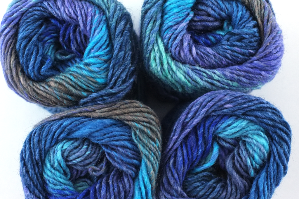 Noro Silk Garden Color 373, Silk Mohair Wool Aran Weight Knitting Yarn, turquoise, navy, aqua - Red Beauty Textiles