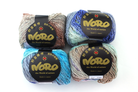 Noro Silk Garden Lite Color 2190, DK Weight, Silk Mohair Wool Knitting Yarn, violet, aqua, turquoise, plus beige by Red Beauty Textiles