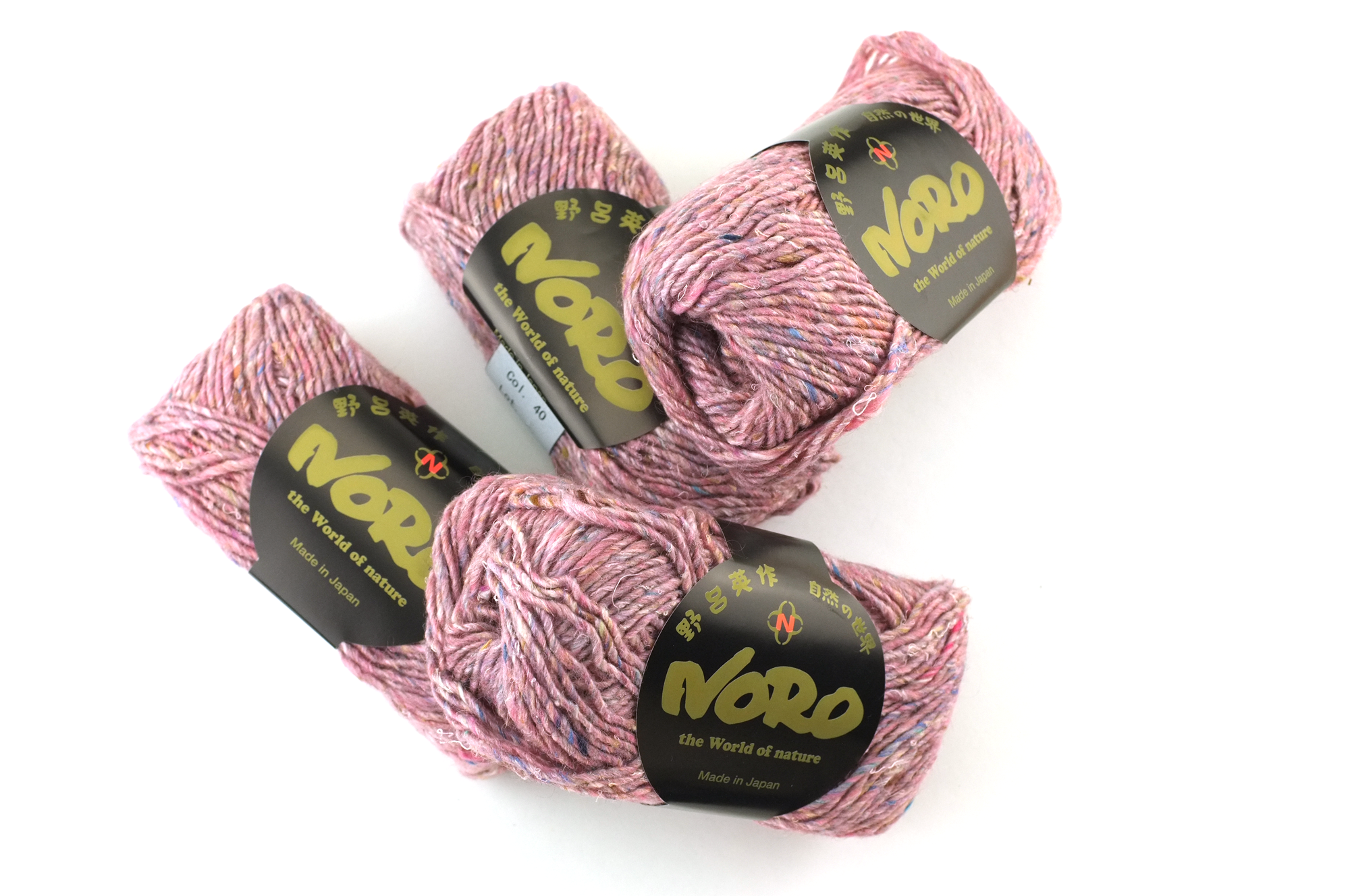 Noro Silk Garden Solo Color 40 Oyabe , Silk Mohair Wool Aran Weight Knitting Yarn, semi-solid, pink by Red Beauty Textiles