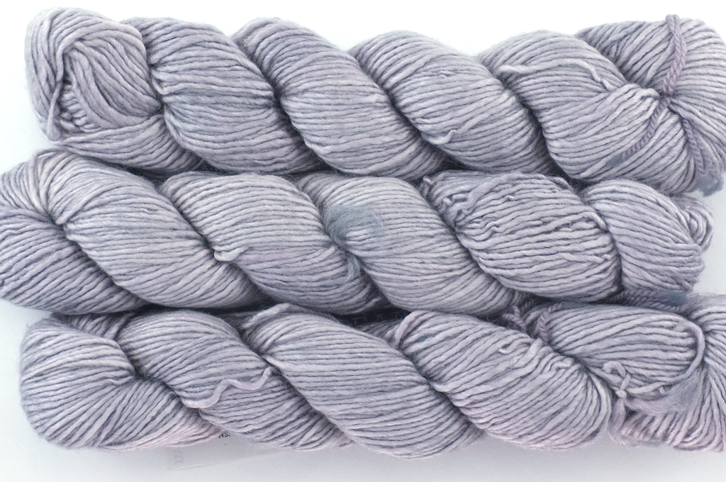 Malabrigo Silky Merino in color Pearl, DK Weight Silk and Merino Wool Knitting Yarn, light gray, #036 - Red Beauty Textiles