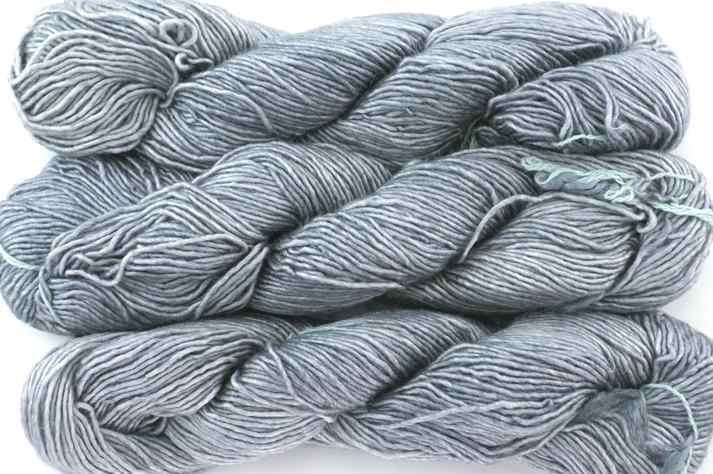 Malabrigo Silky Merino in color Cape Cod Gray, DK Weight Silk and Merino Wool Knitting Yarn, light gray, #429 - Red Beauty Textiles