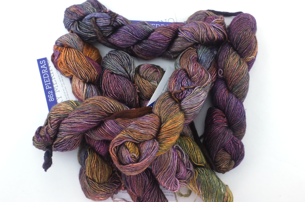 Malabrigo Silky Merino in color Piedras, DK Weight Silk and Merino Wool Knitting Yarn, sunset shades, #862 - Red Beauty Textiles