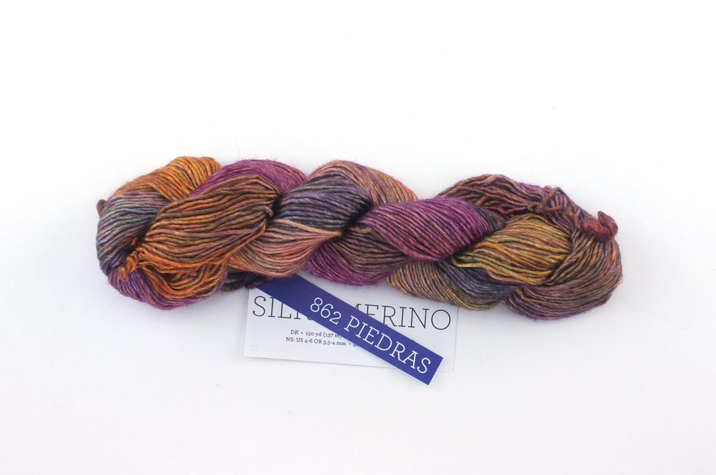 Malabrigo Silky Merino in color Piedras, DK Weight Silk and Merino Wool Knitting Yarn, sunset shades, #862 - Red Beauty Textiles