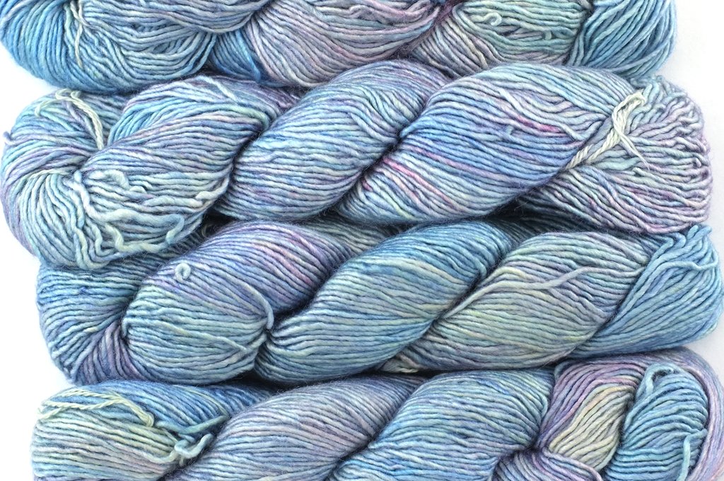 Malabrigo Silky Merino in color Arapey, DK Weight Silk and Merino Wool Knitting Yarn, blues, purples, #875 - Red Beauty Textiles