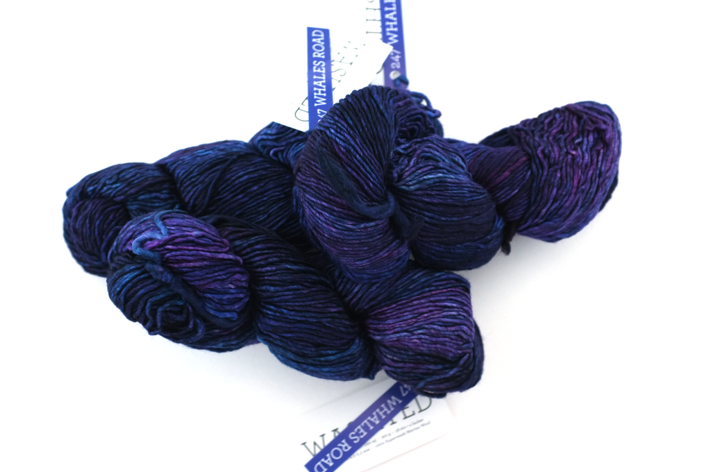 Malabrigo Washted in color Whale's Road, Aran Weight Merino Superwash Wool Knitting Yarn, blues, purples, #247 - Red Beauty Textiles