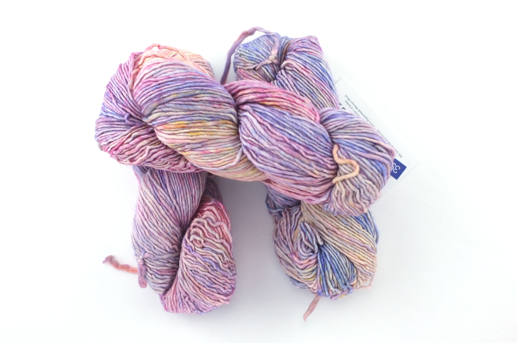 Malabrigo Washted in color Rosalinda, Aran Weight Merino Superwash Wool Knitting Yarn, pastel pinks, peaches, #398 - Red Beauty Textiles